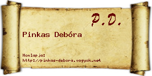 Pinkas Debóra névjegykártya